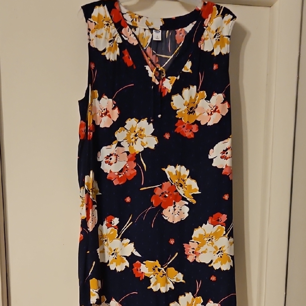 Old Navy Orange and Yellow Sleeveless Sundress